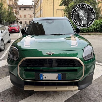 Picture of Fits Mini U25 Countryman Favoured Bonnet Stripes / Stickers
