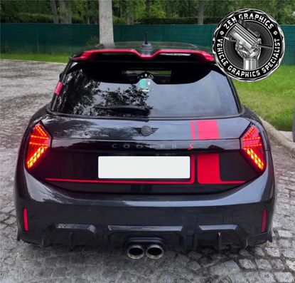 Picture of Fits Mini F66 rear Hatch JCW Stripes / Stickers