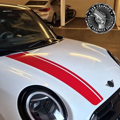 Picture of Fits Mini F65 / F66 / F67 JCW Bonnet Stripe / Sticker
