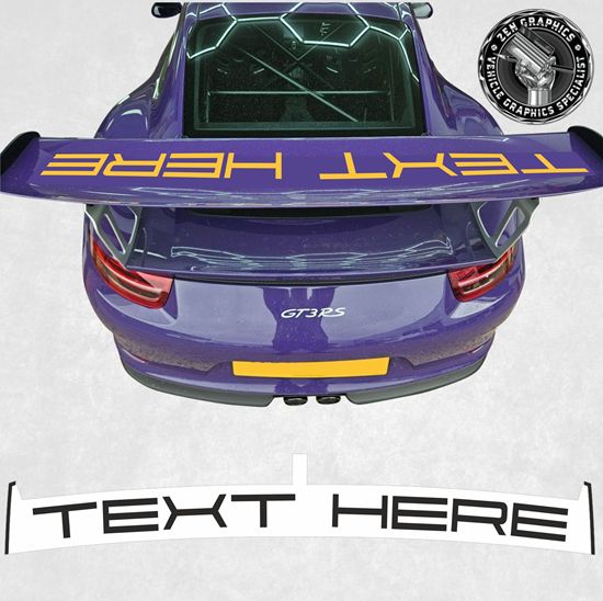 Picture of 991 GT3 RS  Weissach rear Wing Decal / Sticker