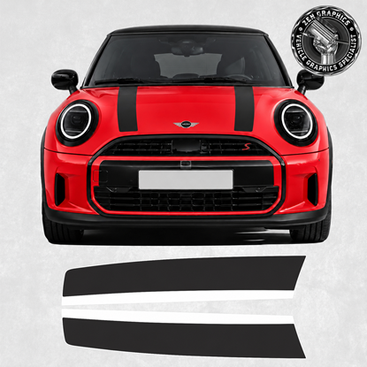Picture of Fits Mini F65 5 Door / F66 3 Door / F67 Cabriolet  Heritage Bonnet Stripes