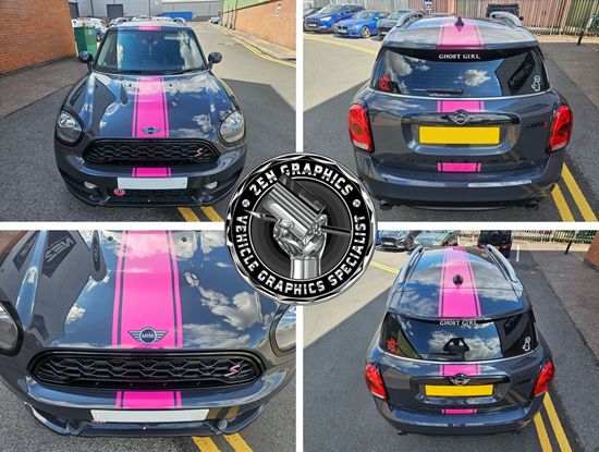 Picture of Fits Mini F60 Countryman Cooper S over the top Stripes