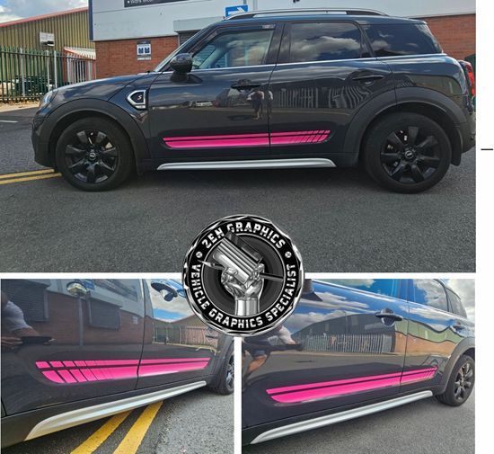Picture of Fits Mini F60 Countryman Cooper / S side Stripes