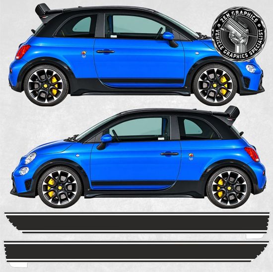 Picture of Abarth 595 / 695 Door side Stripes FACTORY FIT