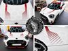 Picture of Fits Mini Aceman J05 Gloss Chili Red / Transparent  Bonnet Stripes / Stickers