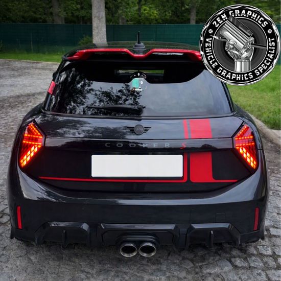 Picture of Fits Mini F66 rear Hatch JCW Stripes / Stickers