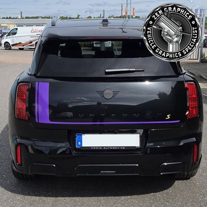 Picture of Fits Mini U25 Countryman JCW rear hatch Stripes / Stickers