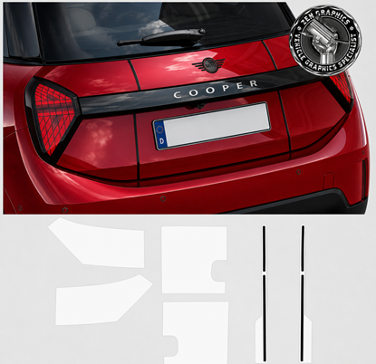Picture of Fits Mini F66 Favoured rear Hatch Stripes / Stickers