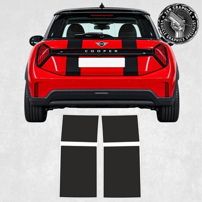 Picture of Fits  Mini F66 3 Door rear Hatch Heritage Stripes / Stickers