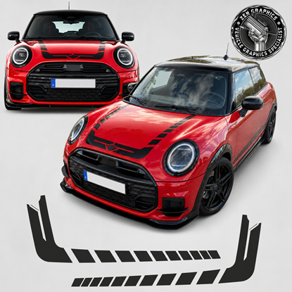 Picture of Fits Mini F65 / F66 Cooper / Cooper S / JCW Bonnet Stripes / Stickers