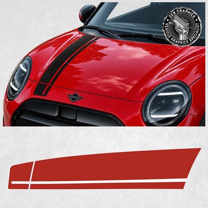 Picture of Fits Mini J01 Electric JCW Bonnet Stripe / Sticker