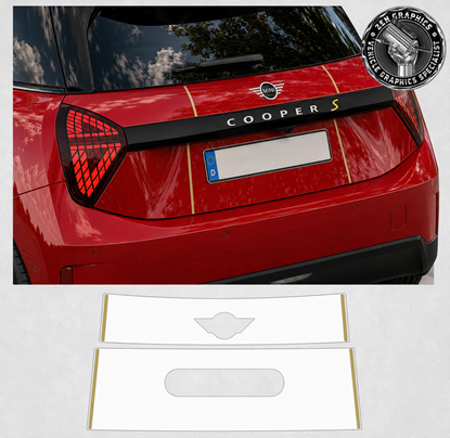 Picture of Fits Mini J01 Electric Favoured rear Hatch Stripes / Stickers