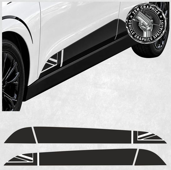 Picture of Fits Mini Heritage Cooper Electric j01 side Stripes / Stickers