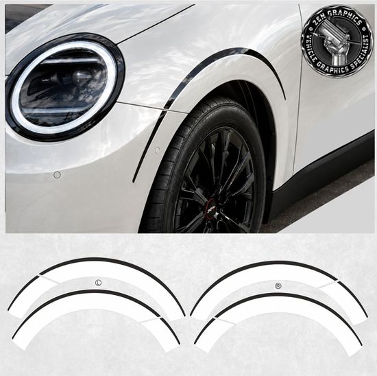 Picture of Fits Mini Heritage Cooper Electric j01 Wheel Arch Stripes / Stickers