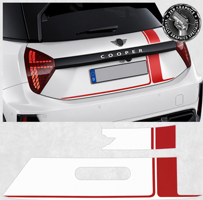 Picture of Fits Mini J01 Electric JCW rear Hatch Stripes / Stickers
