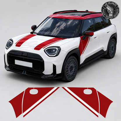 Picture of Fits Mini J05 Aceman JCW side Stripes / Stickers