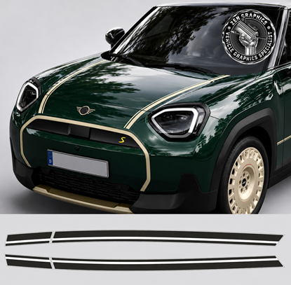 Picture of Fits Mini J05 Aceman Favoured Bonnet Stripes / Stickers