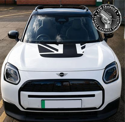 Picture of Fits Mini U25 Countryman Union Jack Bonnet Decal / Vinyl