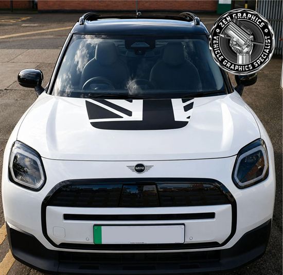 Picture of Fits Mini U25 Countryman Union Jack Bonnet Decal / Vinyl
