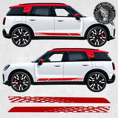 Picture of Fits Mini U25 Countryman Sport side Stripes / Stickers
