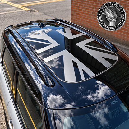 Picture of Fits Mini J05 Aceman Panoramic Roof Night Jack Decals / Stickers