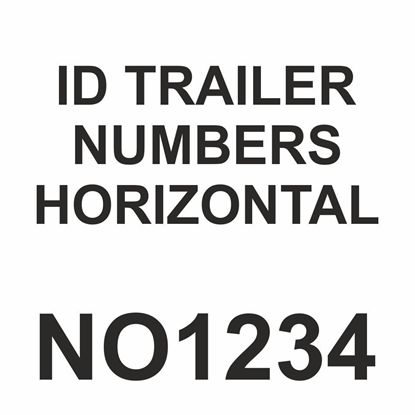 Picture of Trailer Fleet ID Number Horizontal Decals / Stickers