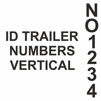 Picture of Trailer Fleet ID Number Vertical Decals / Stickers
