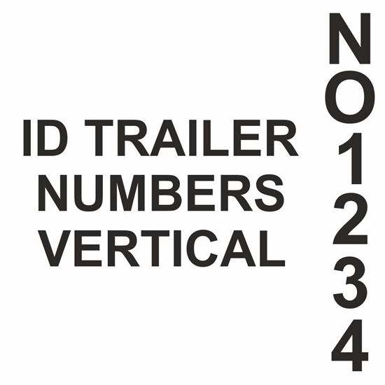 Picture of Trailer Fleet ID Number Vertical Decals / Stickers
